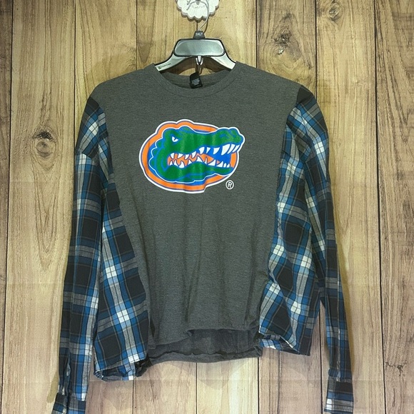 NWT Upcycled Gators Flannel Tee sizes M-L - Picture 1 of 5